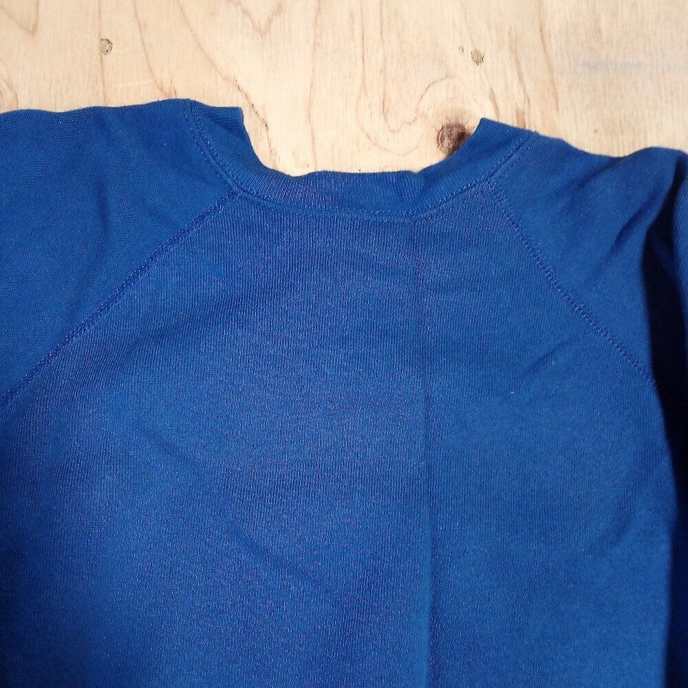Vintage Tultex Blank Crewneck Sweatshirt Blue